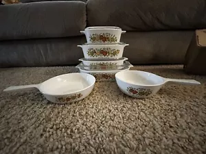 Vintage 1970s Corning Ware Pyrex Spice Of Life 10 Piece Set(La Margolaine Etc) - Picture 1 of 17