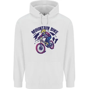 Cycling Mountain Bike Bicycle Cyclist MTB Childrens Kids Hoodie - Picture 1 of 80