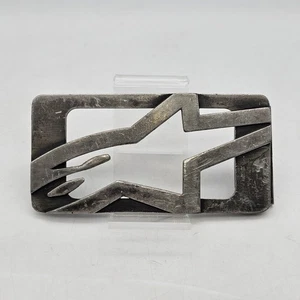 Fibbia cintura metallo argento Alpinestars vintage dirt bike Y2K grunge rara - Foto 1 di 8