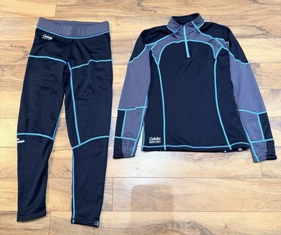 Capa base polar Cabela’s E.C.W.C.S. Juego de pesas Polar, verde azulado y negro, talla pequeña Foto 1 de 4