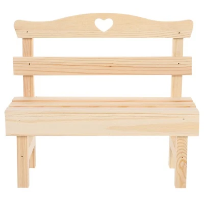  Wooden Dolls House Furniture Small Bench Dollhouse Gadgets Fairy Garden - Image 1 of 4