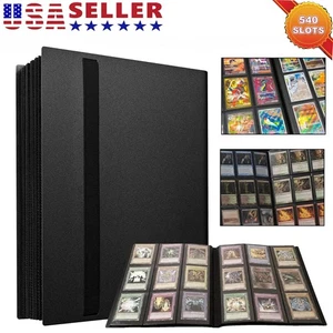 540 Cards Pocket Binder with Strap 9 Pocket Storage Trading Cards Album Folder - Picture 1 of 11