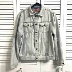 Brooklyn Cloth Company Giacca Denim Lavaggio Leggero Uomo Anticato Taglia M - Foto 1 di 12