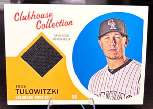 2012 Topps Heritage Clubhouse Relic Troy Tulowitzki CCR-TT Rockies - Picture 1 of 2