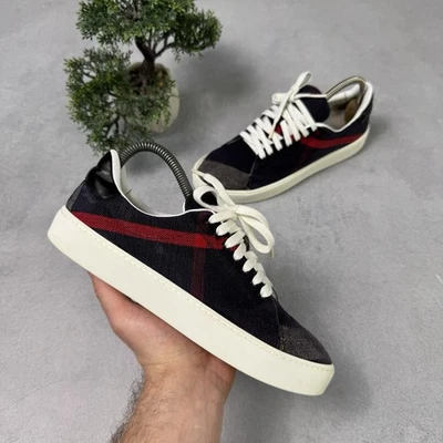 Tênis Burberry feminino cano baixo xadrez tamanho 37 EUA 7 algodão   - Imagem 1 de 4