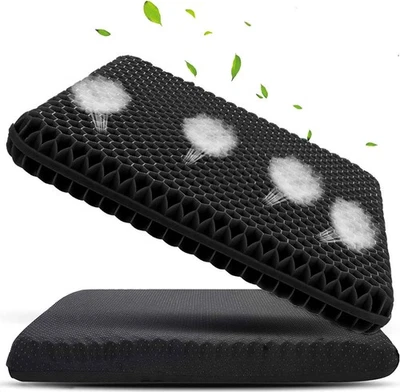 DEYIKEJI Memory-Schaum Gel Sitzkissen – rutschfest, atmungsaktiv, bequem, vielseitig