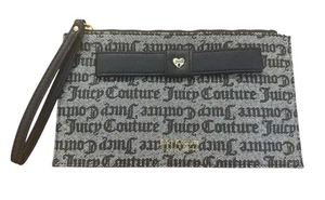 Y2K JUICY COUTURE Icónica Firma Negra Logo Muñequera Bolso sin asas Cartera NUEVO - Imagen 1 de 8