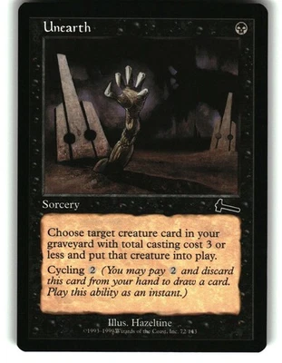Magic The Gathering - Urza's Legacy Unearth 72 Common 1999 - Image 1 of 2