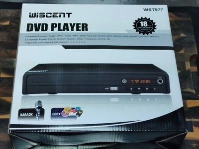 WISCENT Compact DVD Player for TV Multi-Region Free with HDMI/RCA/USB/MICFull... - Image 1 of 4