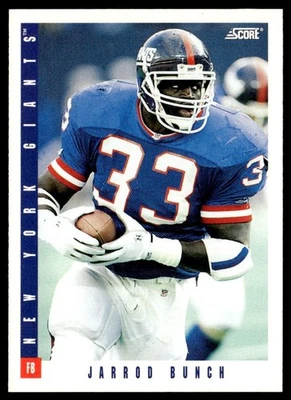 1993 Score Jarrod Bunch New York Giants #136 - Image 1 of 2