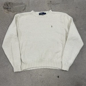Polo Ralph Lauren Cable Knit Wool / Acrylic Cream Sweater. Size XL. - Picture 1 of 6