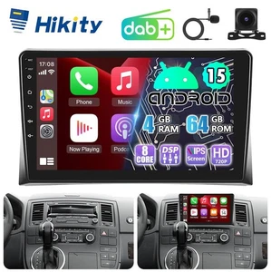 Radio de coche DAB+ 8Core 4+64 GB CarPlay Android13 GPS para VW T5 Transporter Multivan - Imagen 1 de 15