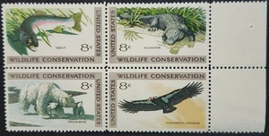US Scott 1427-1430 - Wildlife Conservation - MNH - 1971 Issue - Block of 4 - Picture 1 of 1