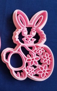 4" Easter Bunny Cookie Cutter Food Safe Plastic NEW - Picture 1 of 2