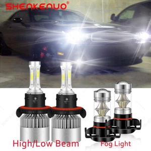 For Dodge Challenger 2009-2014 LED Headlights High Low+Fog Light Bulbs Combo kit - Imagen 1 de 17