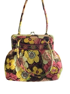 Vera Bradley Kisslock " Alice " Buttercup Pattern Yellow Floral Purse 11"×12" - Picture 1 of 10
