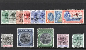 Bahamas 1942 KGVI Columbus Anniversary set complete superb MNH. SG 162-175a - Picture 1 of 1
