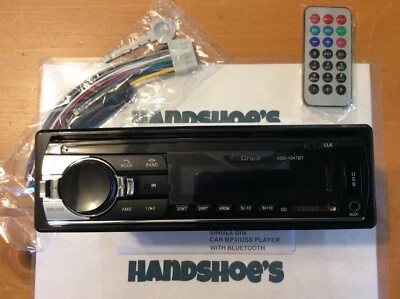 DRIVE VDO-1047BT SINGLE DIN CAR AUX/MP3/USB/SD PLAYER WITH BLUETOOTH *S6 - Image 1 of 4