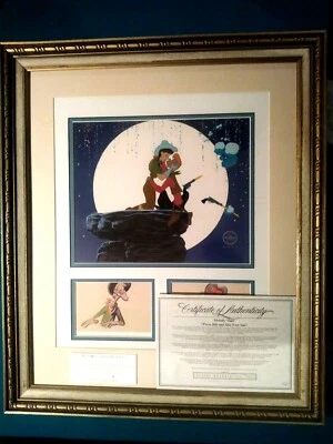 PECOS BILL AND SLUE FOOT SUE, DISNEY LTD. ED. SERICEL, NEW, FRAMED, w/CUSTOM BG - Image 1 of 4