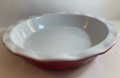 "Plato para pastel de gres Bialetti 9"" rojo blanco (y)" Foto 1 de 4