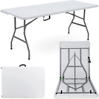 6ft Catering Camping Heavy Duty Folding Trestle Table Picnic Bbq Party Chairs