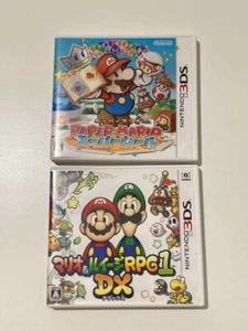 Mario and Luigi RPG 1 DX & Paper Mario Super Seal 2games set Nintendo 3DS Japan - Picture 1 of 4