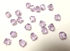 20 Pcs ~ VIOLET Purple ~ 6mm BICONE ~ SWAROVSKI CRYSTAL BEADS LOT - Picture 1 of 1