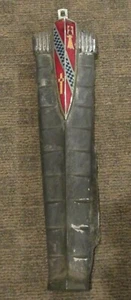 Vintage 1941 Buick Eight Emblem Trim Decal Metal Chrome Rare Ornament Deco - Picture 1 of 4