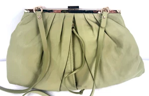 Borsa a tracolla nuova ZARA morbida verde ecopelle trapezio borsa a mano borsetta - Foto 1 di 14