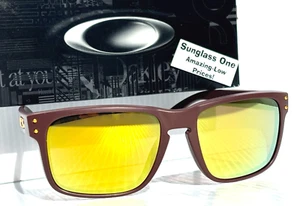 NEW Oakley HOLBROOK Matte Grenache POLARIZED Galaxy Fire Gold Lens Sunglass 9102 - Picture 1 of 19