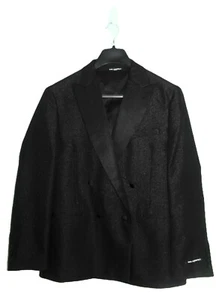 NWOT Men's 40R Karl Lagerfeld Textured Solid Modern Fit Double Breasted Tuxedo - Picture 1 of 19