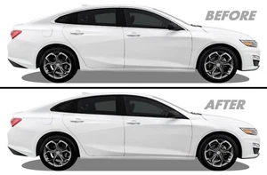 Superposición de vinilo Cromo Delete Blackout para 2019 + borde de ventana Chevy Malibu - Imagen 1 de 5