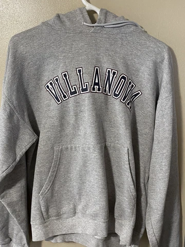 Villanova Wildcats Sweatshirt Men Large Gray Champion University Pullover Hoodie Cover