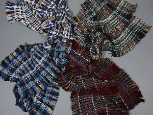 Fraas scarf loop women woven scarf Scarf multicolor fringe Shawl stole 140x30cm New - Picture 1 of 5