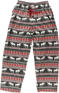 Lazy One Unisex PJ Pajama Lounge Pants M DrawstringElastic Waist Moose Print NWT - Picture 1 of 2