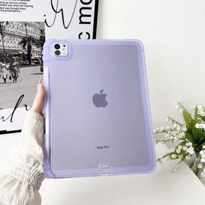 Clear Candy Case With Pen Holder For iPad Air/Pro 11 10th 10.9 9th 8th 7th 10.2 - Image 1 of 4