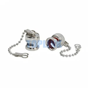 10 Sets of Protective Cover Dust Cap for BNC Female Connector Chain Without Pin - Zdjęcie 1 z 3