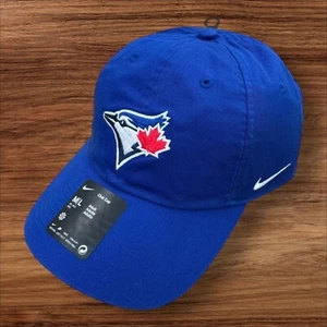 Toronto Blue Jays Nike Club Cap Royal Team Logo M/L Strapback White Swoosh Hat - Picture 1 of 9