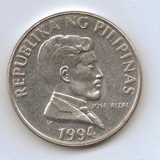 PHILIPPINES - 1 Piso (small type) 1994 Stainless steel • 4 g • ⌀ 21.6 mm