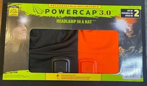 Rechargeable Powercap 3.0 Headlamp Hat - 150 Lumens - 2 Pack- Black + Orange - Picture 1 of 2