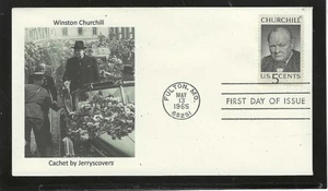 WINSTON CHURCHILL FDC 1965 FULTON, MISSOURI JERRY'S COVERS 1 OF 1 - Picture 1 of 1