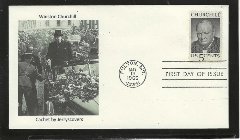 WINSTON CHURCHILL FDC 1965 FULTON, MISSOURI JERRY'S COVERS 1 OF 1 - Image 1 of 1