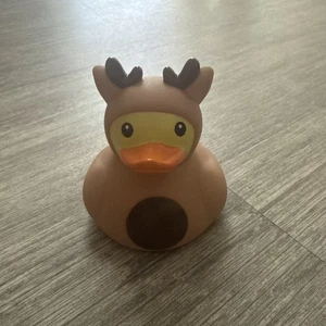 Reindeer Brown 3” Rubber Duck Style Collectible, Bath Toy, Jeep Duck Toy - Picture 1 of 3