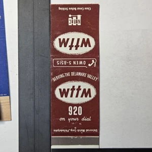 WTTM Delaware Valley Vintage Phone Number Design Matchbook - Picture 1 of 3
