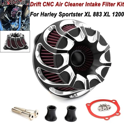 Kit de sistema de filtro de admisión de filtro de aire para Harley Sportster Forty Eight XL883 1200 Foto 1 de 4