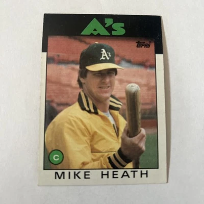 1986 Topps Baseball Card #148 Mike Heath Oakland Athletics NmMt Free Shipping! - Image 1 of 3