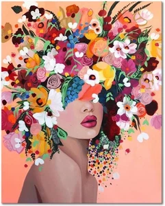 Paint by Numbers Kit for Adults - DIY Flower Canvas Art - Picture 1 of 7