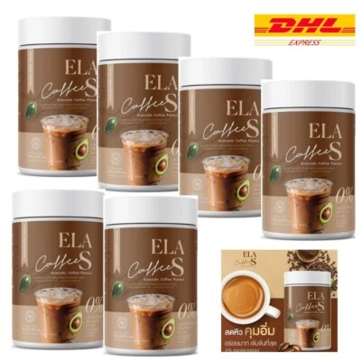 6X ELA S Café Mezcla Instantánea Bebida Aguacate Polvo Sin Azúcar Dieta Control Hambre Foto 1 de 4