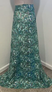 SEA GREEN Multicolor Sequins Lace Fabric 50” Width 1 Yard - Picture 1 of 3