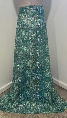 SEA GREEN Multicolor Sequins Lace Fabric 50” Width 1 Yard - Image 1 of 3